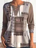Others Casual Geometric Jersey Blouse