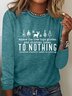 Tree Tops Glisten Christmas Vibes Casual Long Sleeve Shirt
