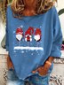Wine Glasses Gnomies Christmas Casual Sweatshirt