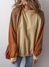 Lace Crew Neck Casual Sweatshirt