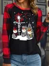 Christmas Loose Casual Others Blouse