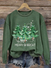 Christmas Tree Print Casual Sweatshirt