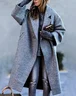 Plain Long Sleeve Buttoned Casual Outwear