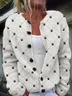 Dog paw plaid button cardigan