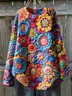3D Printing Colorful Funny Print Knit Pullover Sweater