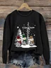 Women's Christmas Print Casual Sweatshirt