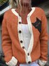 Crew Neck Casual Regular Fit Cardigan