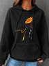 We're Not Going Back Cat Simple Loose Hoodie