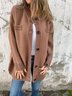 Casual Plain Wool/Knitting Coat