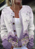 Knitted Maple Leaf Crew Neck Simple Sweater