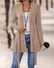 Plain Deep V Neck Regular Fit Casual Jacket