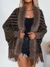 Casual Loose Striped Cloak
