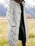 Casual Plain Loose Yarn/Wool Yarn Sweater