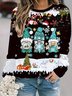 Loose Christmas Crew Neck Casual Sweatshirt