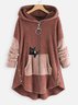Casual Fluff/Granular Fleece Fabric Hoodie Teddy Jacket