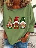 Christmas Gnomes Buffalo Plaid Casual Sweatshirt