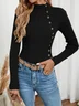 Loose Casual Plain Blouse