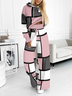 Hoodie Jersey Casual Plain Two-Piece Set