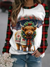 Women's Christmas Highland Cow Print Sweatshirt