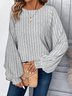 Loose Crew Neck Plain Casual T-Shirt