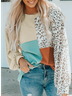 Multicolor Block Loose Casual Sweatshirt