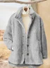 Loose Fluff/Granular Fleece Fabric Casual Jacket