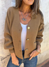 Vintage Plain V Neck Loose Cardigan