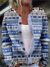 Loose 3D Printing Vintage Knitted Cardigan