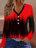 V Neck Loose Halloween Casual T-Shirt