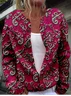 Loose Crew Neck Vintage Knitted Cardigan