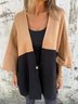 Multicolor Block Others Casual Dolman Sleeve Cardigan