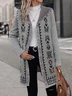 Ethnic Casual Hoodie Loose Cardigan