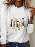 Vintage Retro Mid-Century Modern Look Cats Casual Long Sleeve Shirt