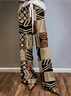 Geometric Casual Loose Sweatpants & Joggers