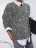 Plain Crew Neck Casual Sweatshirt