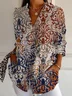 Casual Ethnic Shirt Collar Shirt