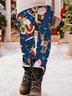 Jersey Christmas Casual Tight Leggings