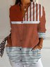 Casual Geometric Shirt Collar Shirt
