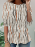 Geometric Striped Long sleeve Shirt