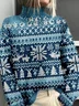 Vintage Mock Neck Loose Christmas Sweatshirt