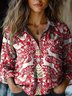 Casual Loose Shawl Collar Shirt