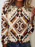 Casual Geometric Long Sleeve Shirt
