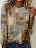Casual Long Sleeve Round Neck T-Shirt