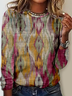 Casual Long Sleeve Round Neck T-Shirt