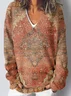 Casual Loose Ethnic Sweatshirt
