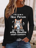 Loose Casual Letter Pattern Jersey T-Shirt