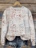 Ethnic Casual Loose Crew Neck Sweatshirt