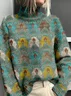 3D Printing Casual Mock Neck Loose Sweatshirt