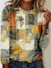Casual Long Sleeve Round Neck T-Shirt