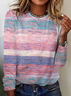 Geometric Crew Neck Loose Casual T-Shirt